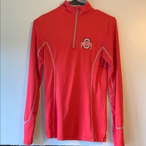 Ohio State Red Quarter Zip Unisex Small